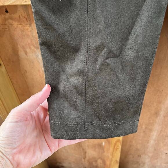 Marc New York Women's Olive Green Vegan Suede Pull On Pants Size XL. NEW - Picture 5 of 9